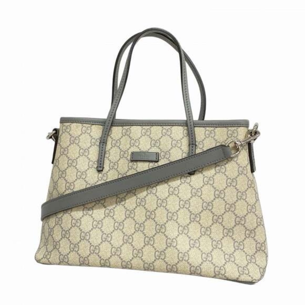 GUCCI GG Supreme Monogram Tote 353440 Hand Bag PVC leather